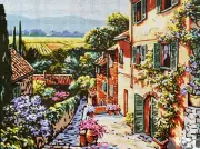 Needlepoint tapestry painted canvas 14.856 Landscape (19"x24") GobelinL