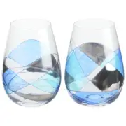 Antoni Barcelona Stemless Wine Multi Color Glasses 2-Pack NIB