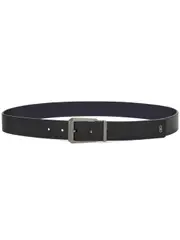 [Ferragamo] logo-engraved reversible leather belt 100 Blue