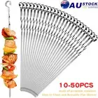 38CM Stainless Steel Barbecue Metal Skewers Flat Needle BBQ Tools Kebab Stick