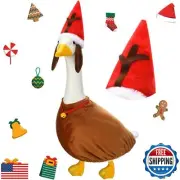Outus Christmas Santa's Dog Porch Outfits Set - Brown Clothes and Hat with Pr