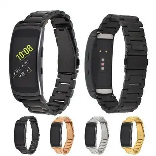三星 Gear Fit2 Pro 三珠表帶 Gear Fit2 運動表帶 R360 不鏽鋼錶帶手錶錶帶 R350商務腕帶