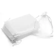Versatile Drawstring Organza Bags 100pcs for Jewelry Gifts and Small Items