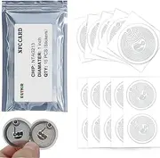 15PCS NFC Stickers/Tag/Adhesive Label RFID Tags NTAG213 NFC Tags 25mm Bulk Blank NFC Sticker, Compatible with All NFC Enabled Smartphones & Devices (15)