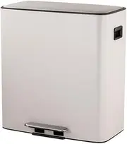 Matt Blatt 56L Dual Compartment Pedal Rubbish Bin (Grey) - MB56LDPBGRB