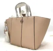 AUTH NWT Tory Burch Women’s McGraw Pebbled Leather Carryall Tote In Goan Sand