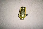 1 LEVITON PUSH THRU METAL SHELL LAMPHOLDER MED. BASE ELECTROLIER GILT #6098