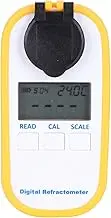 Brix Meter, 0-50% Portable LCD Digital Brix Refractometer, Automatic Temperature Compensation, Handheld Sugar Refractometer for Fruits, Juices, Vegetables, Drinks