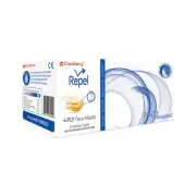 Cranberry R2960SA Repel 4-Ply Premium Earloop Level 3 Face Masks Sapphire 50/Pk