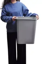 Kitchen Trash Can Commercial Office Wastebasket Black