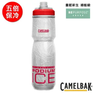 【CAMELBAK】Podium Ice酷冰5倍保冷自行車噴射水瓶 620ml(水杯/水壺/補水/戶外/露營/運動/單車)