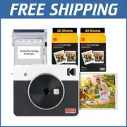 High-Quality 2-in-1 Instant Camera & Printer with 60 Sheets, Mini Shot 3 Retro