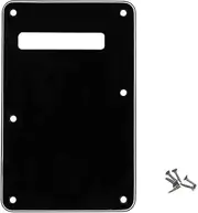 ROZILO Pickguard Tremolo Cavity Cover Backplate Standard Guitar Back Plate for Strat/Stratocaster Made in USA Black 3Ply
