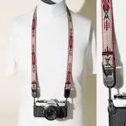 Camera Strap 40" Desert White Red & Blue Southwest w/ 2x Peak Design Anchors