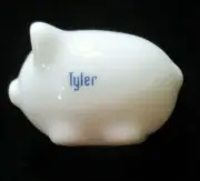 LUCKY PENNY PORCELAIN MINIATURE PIGGY BANK - TYLER