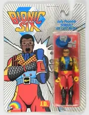 1986 LJN Toys Bionic Six J.D. DIE CAST Metal action figure CRACKED Blister
