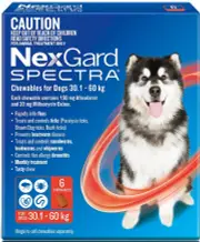 NexGard Spectra Chewables For Extra Large Dogs (30.1 to 60kg) X 6