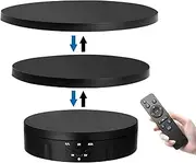 [ZYNTM] Motorized Rotating Display Stand, 3 Sizes 15 18 22cm Remote Control Electric Rotating Display Stand, USB Powered 360 Degree Turntable for Jewelry, Watch, Wine (Black)