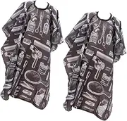 OSOLADY 2pcs Haircut Gown Apron Cape for Hair Styling Hairdressing Protective Cloth with Unique Design for Home and Salon Use