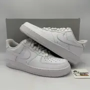 Nike Air Force 1 '07 Low Triple White Mens Shoes CW2288-111 Size Women 9.5 / 8m