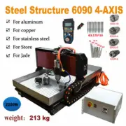 Steel CNC 6090 4 Axis 2.2KW Mach3 Engraving Machine For Metal Copper Steel Brass