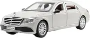 Die Casting 1:24 for Benz E-Class E300 Series Alloy Simulation Car Model Sound and Light Pull-Back Miniature Model Collection Presents Ornaments(White)