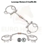 Leverage Western D Ring Bit Comfort Barrel Copper Roller Mouth Snaffle Horse Bit