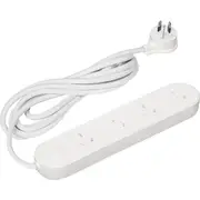 HPM 10A 2400W 4Outlet Powerboard 1.8m Lead Indoor use Only White
