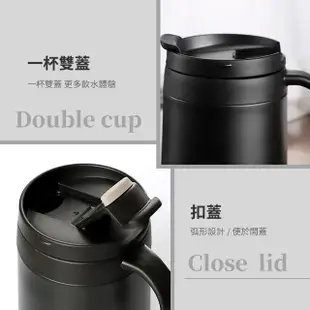 【辦公室用品】304不鏽鋼馬克杯-350ML(杯子 水杯 茶杯 咖啡杯 保溫杯 保冷杯 環保杯 隨行杯 不鏽鋼杯)