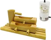 Water Features for The Garden Outdoor Fountains Creative Bamboo Fountain Home Decoration Ornaments Feng Shui Wheel Crafts Office Desktop Water Features Ornaments,50cm(60cm(23.6in))