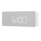 LED Mirror Digital Alarm Desk Clock Large Display 12/24 Hour Format Snooze M IDS