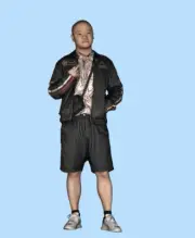 Resin 1/64 Diorama Real Series Scene Props Miniature Figure Bald Man 23