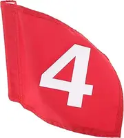 WESIEVYA Number Flag for Golf Course Portable Training Flag Red 4 Nylon Easy Storage