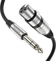 MOSWAG Microphone Cable XLR Female to 1/4 Speaker TRS 5M/16.4FT, Instrument Cable, Mic Speaker Cable, for Audio Sound Consoles, XLR Speaker Cable, Power Amplifier