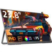 23.8 Inch Portable Monitor 1920x1080 100Hz Gaming Display 100% sRGB USB-C HDMI