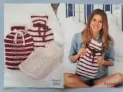 HOT WATER BOTTLE COVERS, 3 designs, 14ply - STYLECRAFT Knitting Pattern 9042