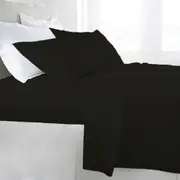 Single Size Black 1000TC Egyptian Cotton Sheet Set