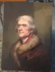 Thomas Jefferson Painting - Unposted Postcard - NY Historical Society