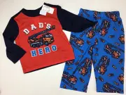 Dad’s Hero Boys Pajamas, Size 12-18 Months. Childrens Place Fire truck