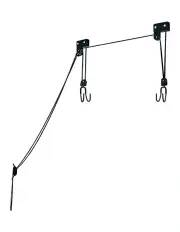 [Monvelo] Kayak Hoist Pulley 54kg Bike Holder Lift Garage Ceiling Storage Rack in Black