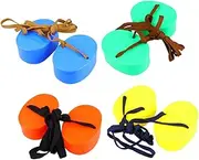 ifundom Beginner Boys and Girls Stilts Boys and Girls Balance Trainer Toy of Thick Plastic Elliptical Stilt Bright Color for Balance Training