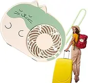 Cute Personal Fan, Cute Small Pocket Fan, 300-500mAh, Portable USB Battery Powered Fan With 3 Speed, Extended 1-3 Hours Runtime Fan With Cute Cartoon Cat Design For Women