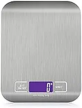 22lb Food Scale Digital Kitchen Scale Display Scale Weight KG G oz ml and lb for Baking and Cooking Stainl Steel Portable Food Scale 1g Precise