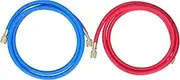 Air Conditioner Refrigerant Recharge Hose Fluoride Tube for AC Repair Copper Joint + Rubber Air Conditioning Tool [Various Applications] (Double inch 1.5 Meters, Two rods)