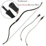 52" Archery Tradtiional Takedown Recurve Bow 20-50lb for Youth/Adult Wooden Bow
