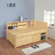 【NEX】簡約 松木3.5尺 實木單人多功能收納床台組(單人床台 功能床架)