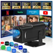 XGODY Mini Portable Projector Smart Beamer 4K FHD 1080P Android TV 12000 Lumen