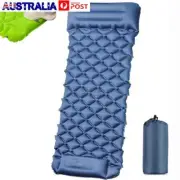 Inflatable Sleeping Mat with Pillow, Built-in Foot Pump, Ultralight Camping Mat.