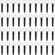 yueton Pack of 50 DIY Smartphone/Cell Phone Charm Universal 3.5mm Anti Dust Earphone Jack Plug Dust Proof Headphone Plug with Hole and Ring for iPhone/iPad/Samsung/HTC, Silver, No Gemstone