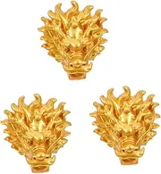 NULYLU 3pcs Outdoor Resin Dragon Head Fountain Large Garden Water Feature Wall Fountain Garden Water Outlet Villa Decor